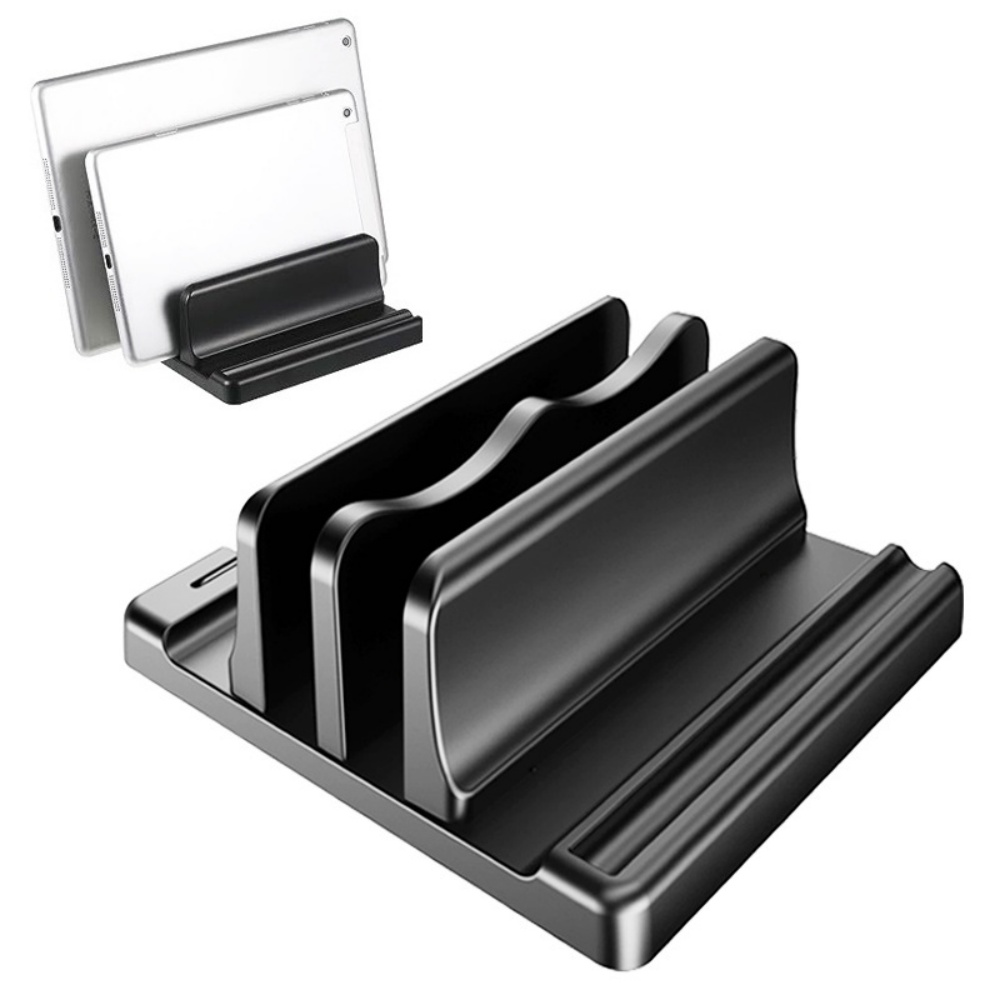 Single/Dual-Slot Vertical Lapt - огляд і ціна Laptop Stand Riser