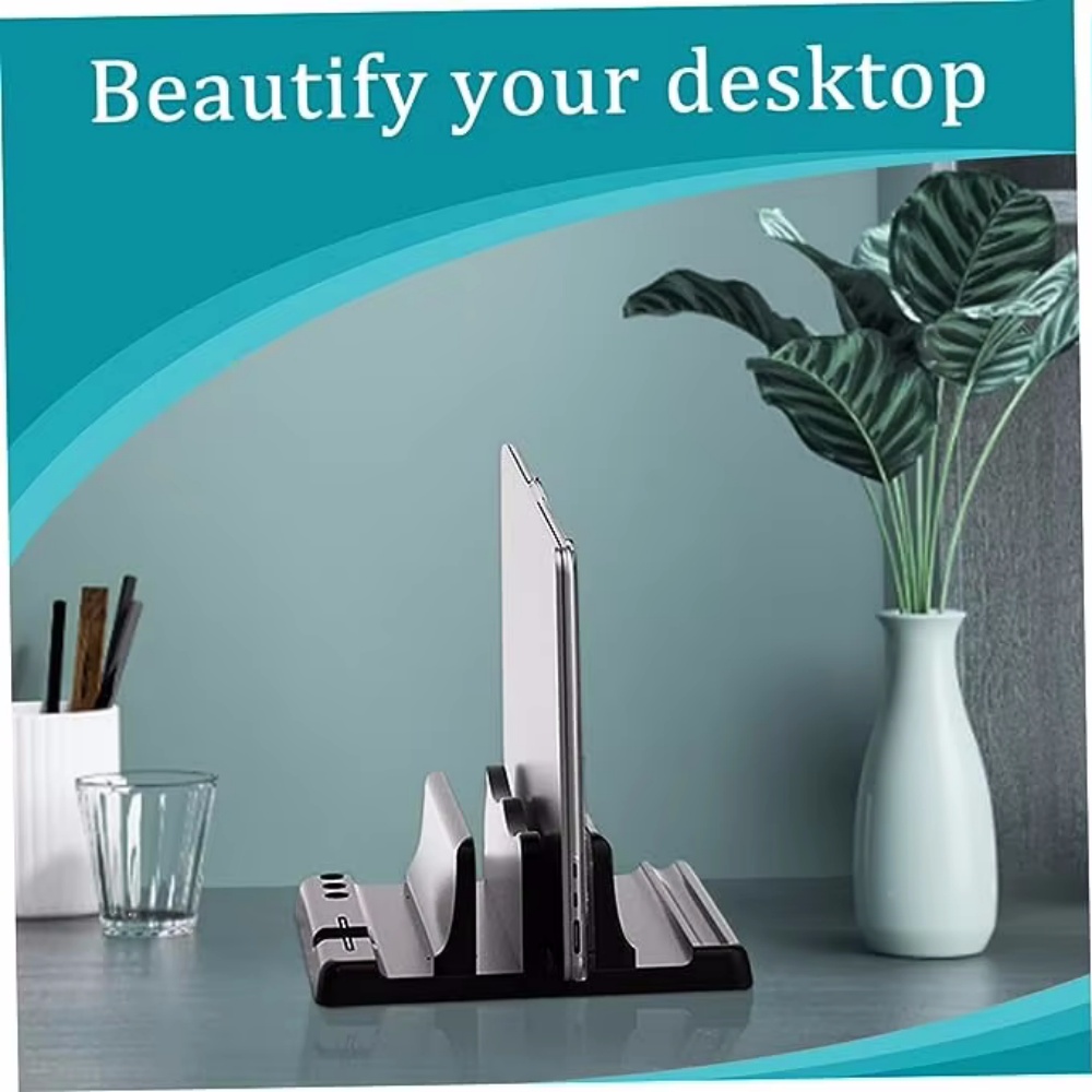 Single/Dual-Slot Vertical Lapt - огляд і ціна Laptop Stand Riser