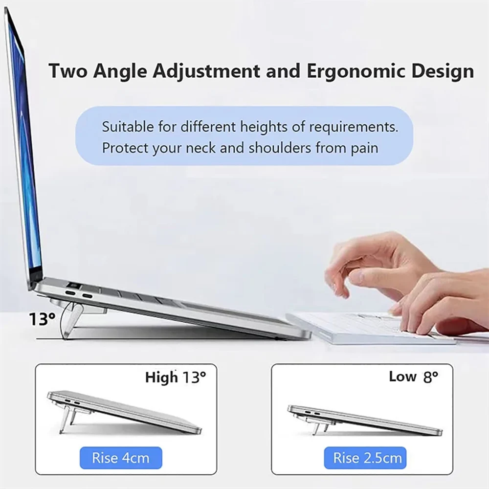 2Pcs Foldable Invisible Laptop - огляд і ціна Laptop Stand Riser