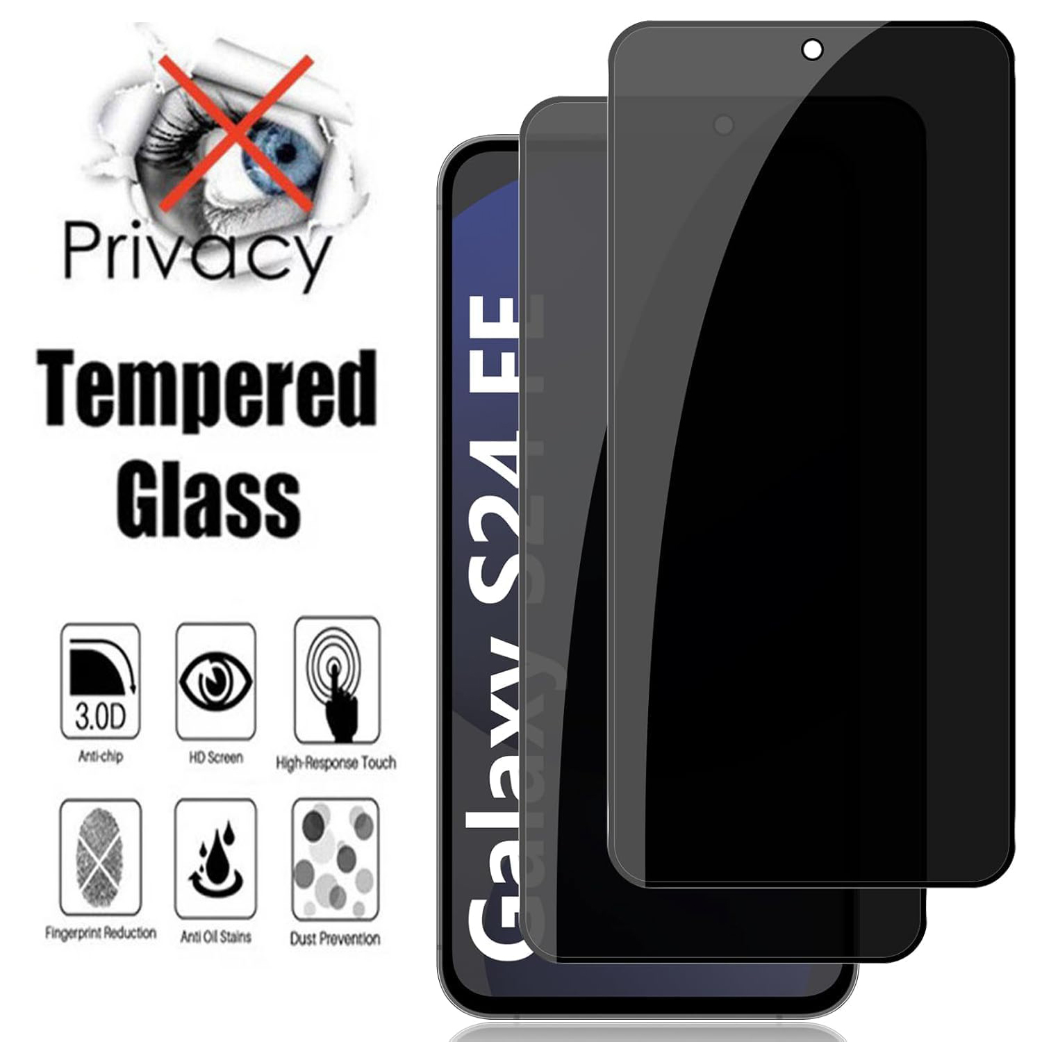2Pcs Anti-Spy Glass For Samsun - огляд і ціна Privacy Screen Filter